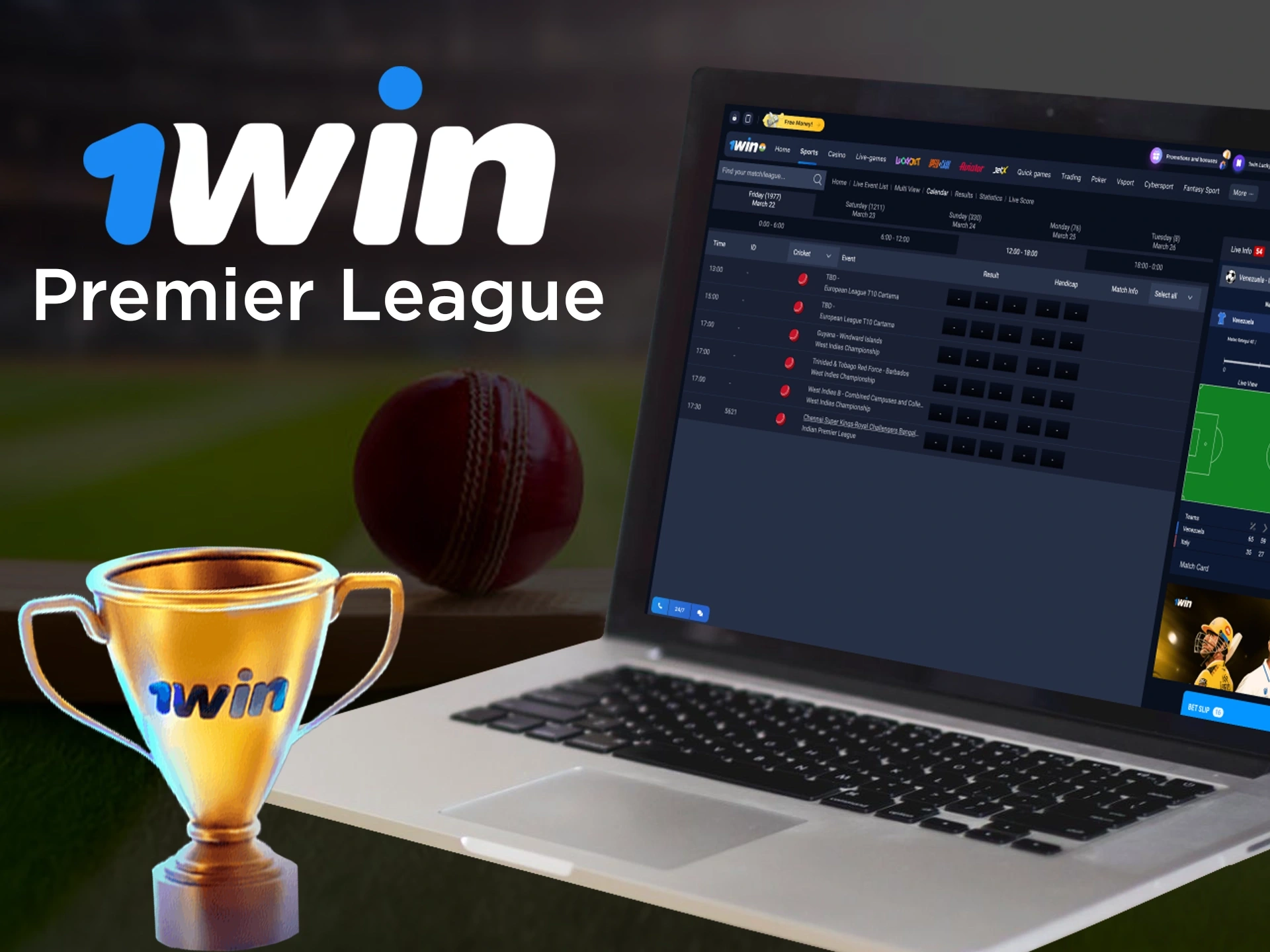 Place online bets on Indian Premier League 2025 with 1Win in India.