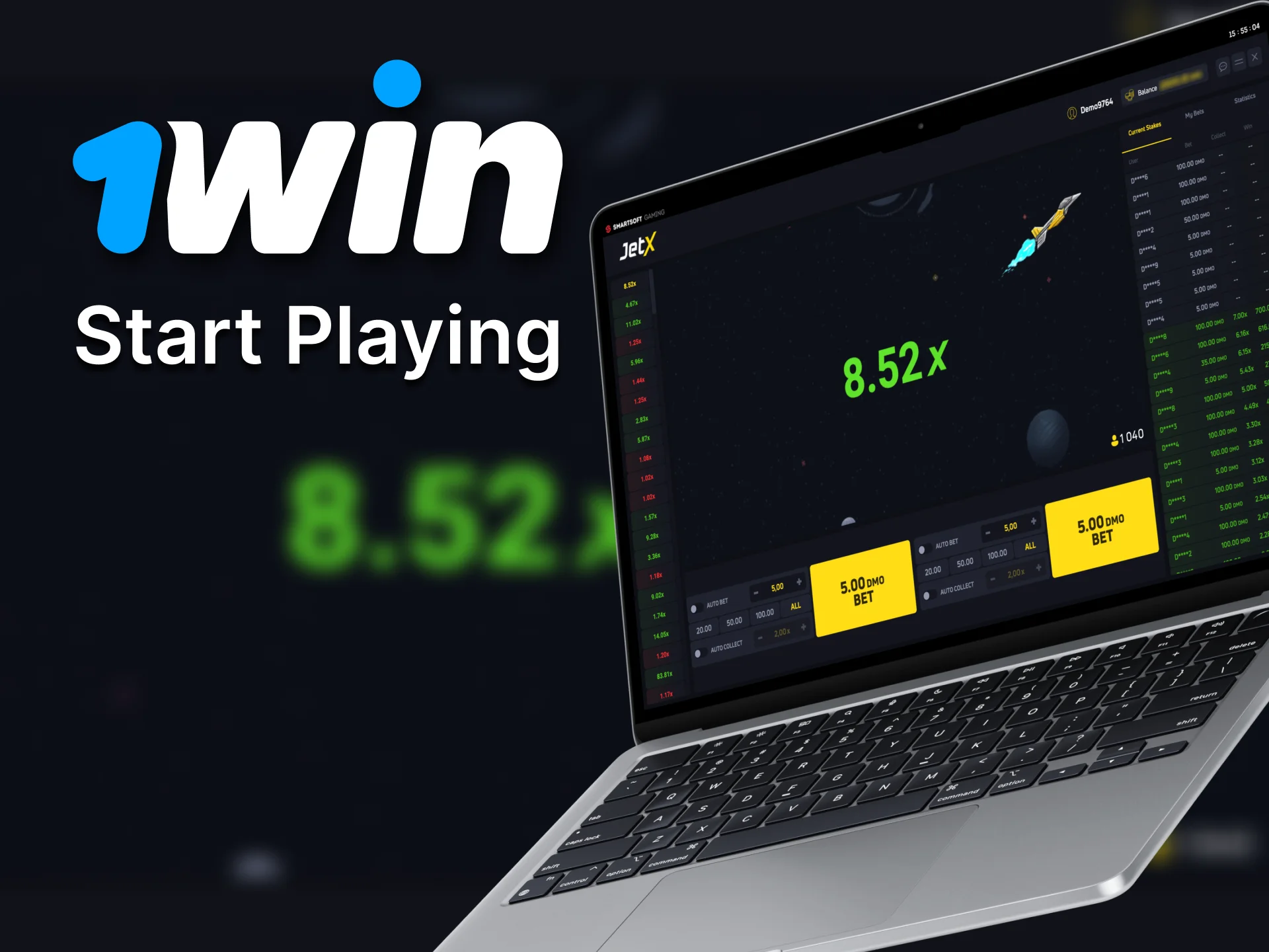 Get to know how to start playing JetX at 1Win.