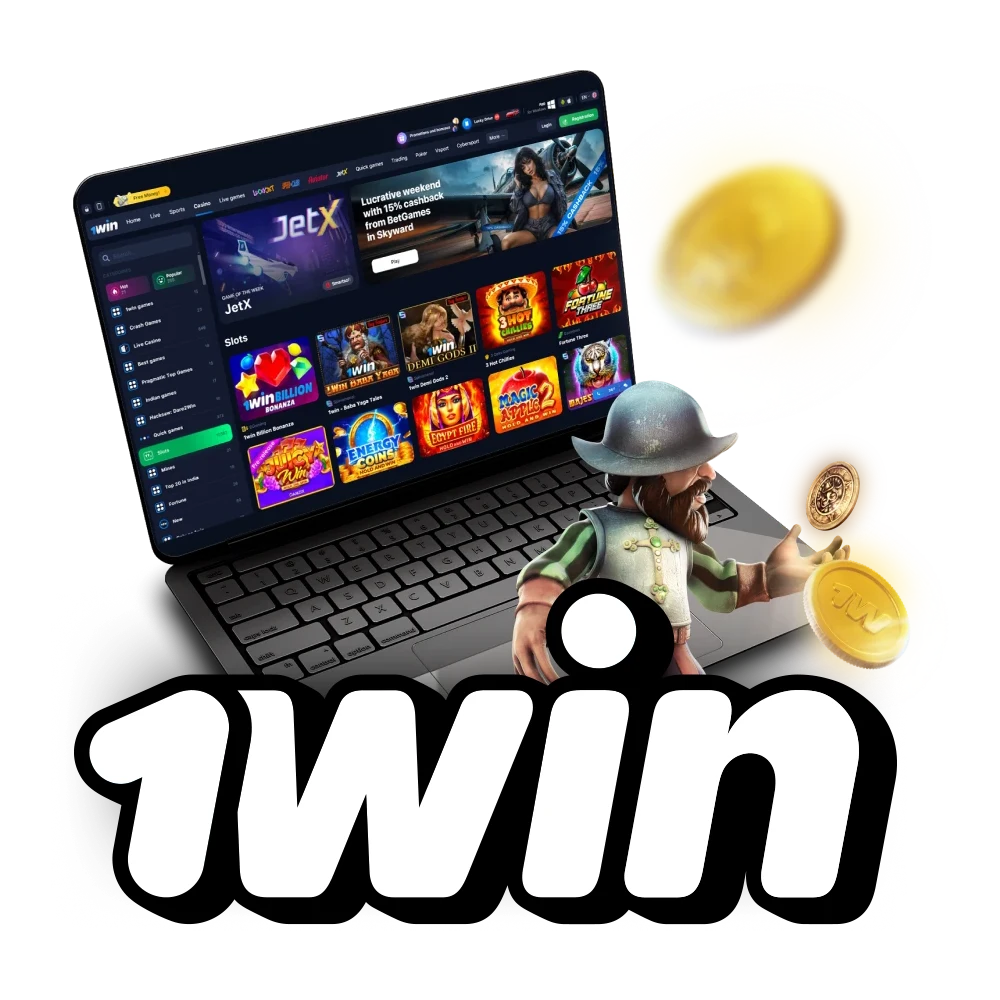 For games on 1win, choose Slots.